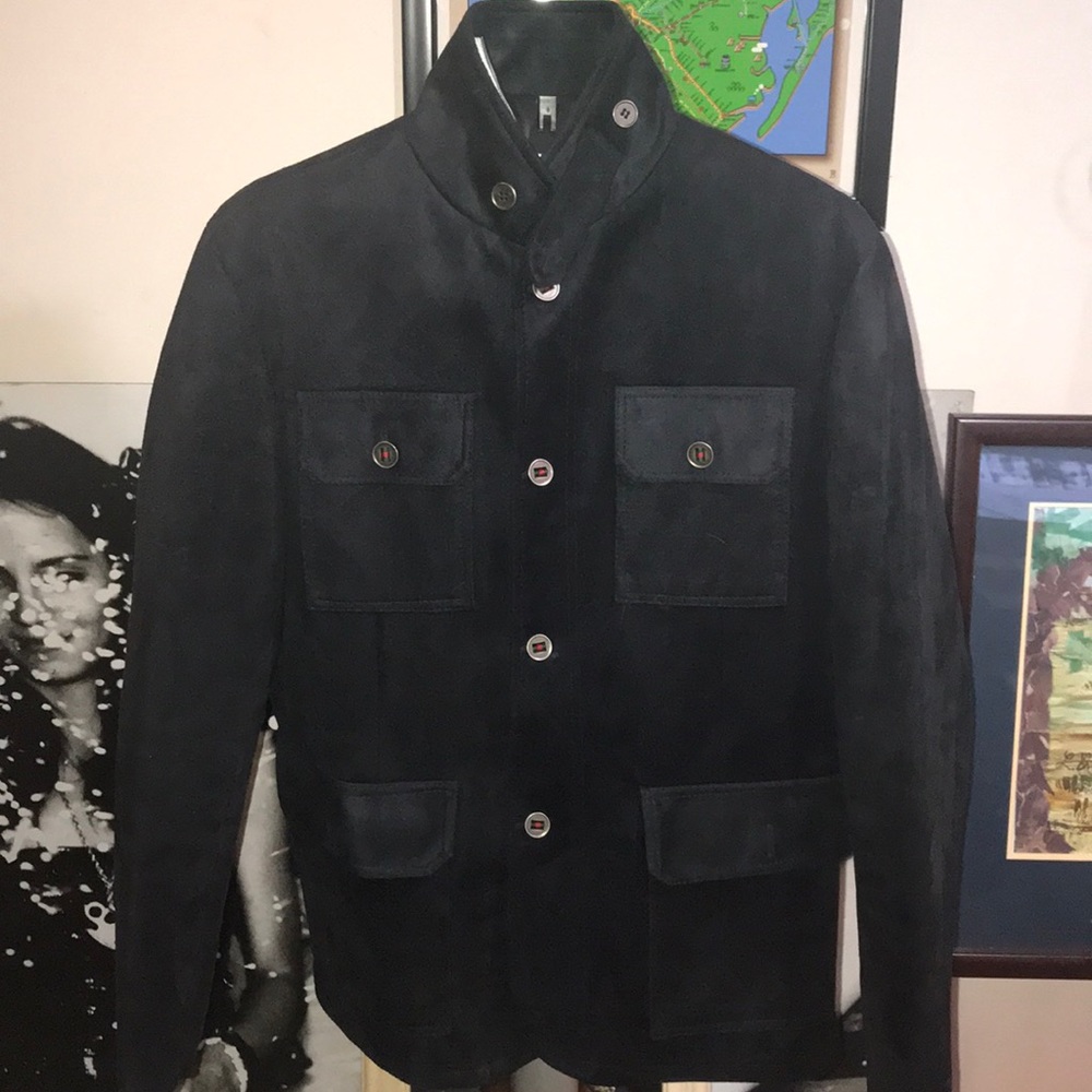 Suede medium jacket
